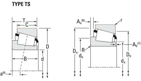 JW5049/JW5010 TIMKEN T7 FC 050 SET 240 Konik Makaralı Rulman